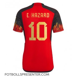 Belgien Eden Hazard #10 Hemma Matchtröja VM 2022 Kortärmad